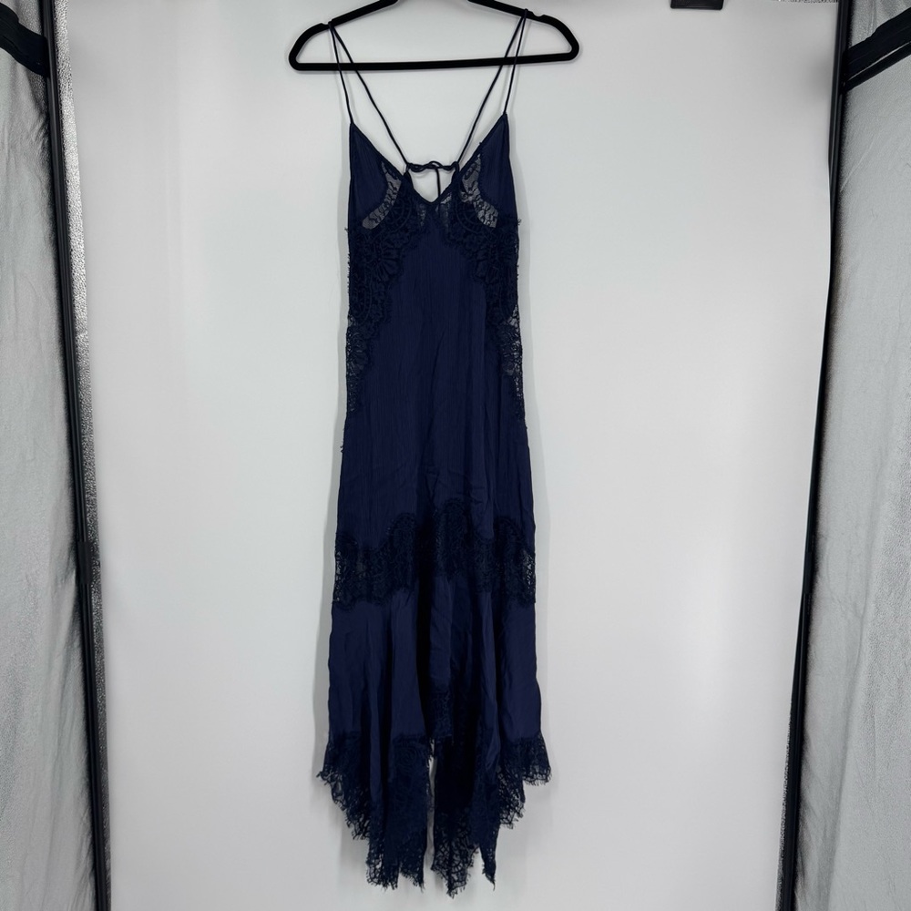 Free People Navy Blue Lace Maxi Dress - Picture 12 of 12